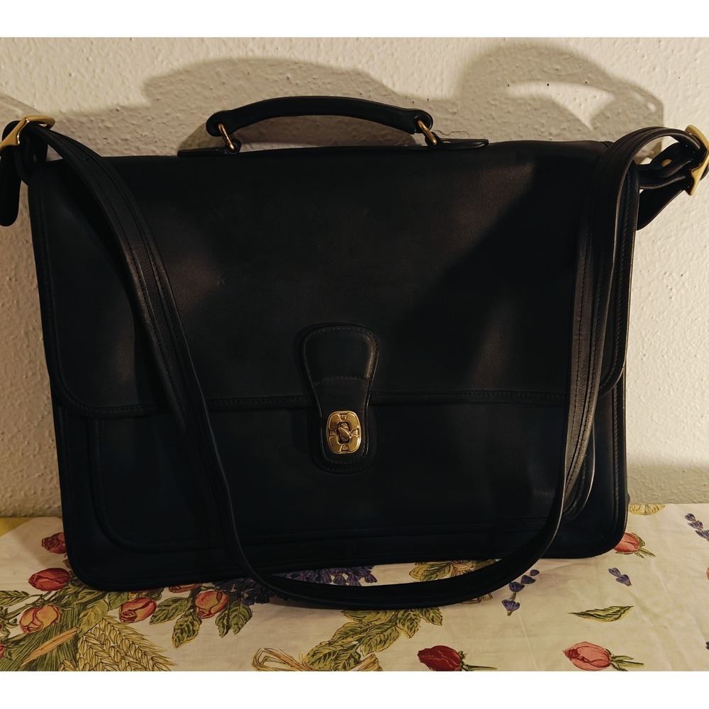 Vtg Coach Metropolitan Briefcase Bag 5180 Black Leather 1999 Devil Wears Prada 2 - Picture 5 of 16